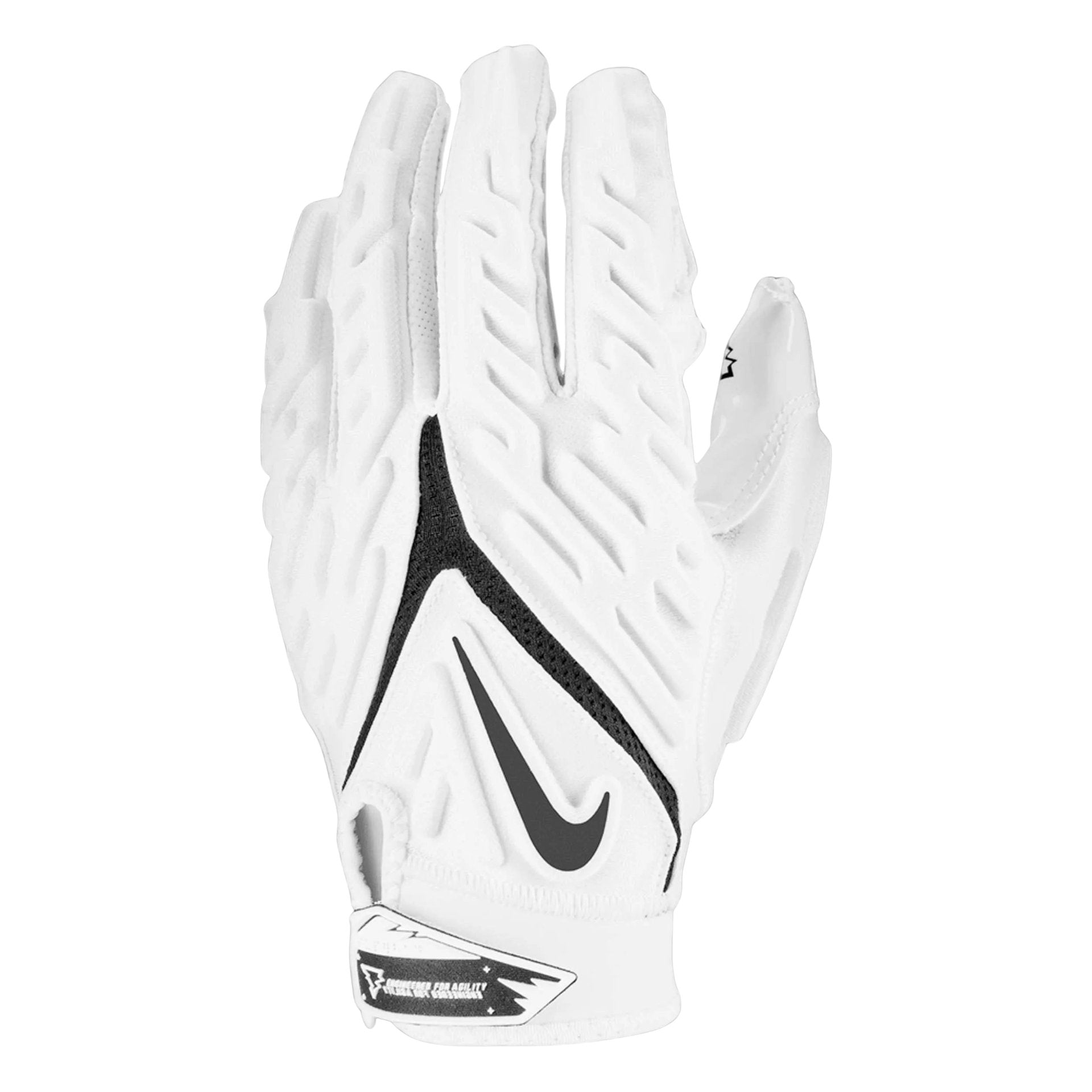 Nike Superbad 6.0 football glove in White/Black