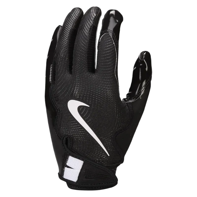 Nike Vapor Jet 8.0 football glove with Magnigrip+ palm for enhanced grip and breathable, flexible back material.