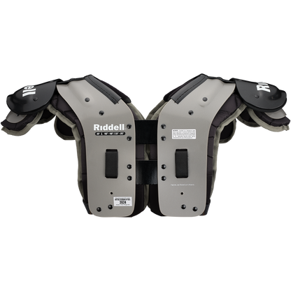 Riddell Smoke AP football shoulder pads with flat design, swivel front, and swim cut arches for all-purpose positions