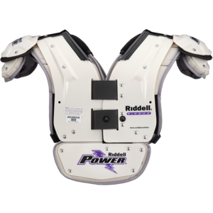 Riddell SPK+ SK 2024 white football shoulder pads with RipKord removal system and STAC shoulder protection