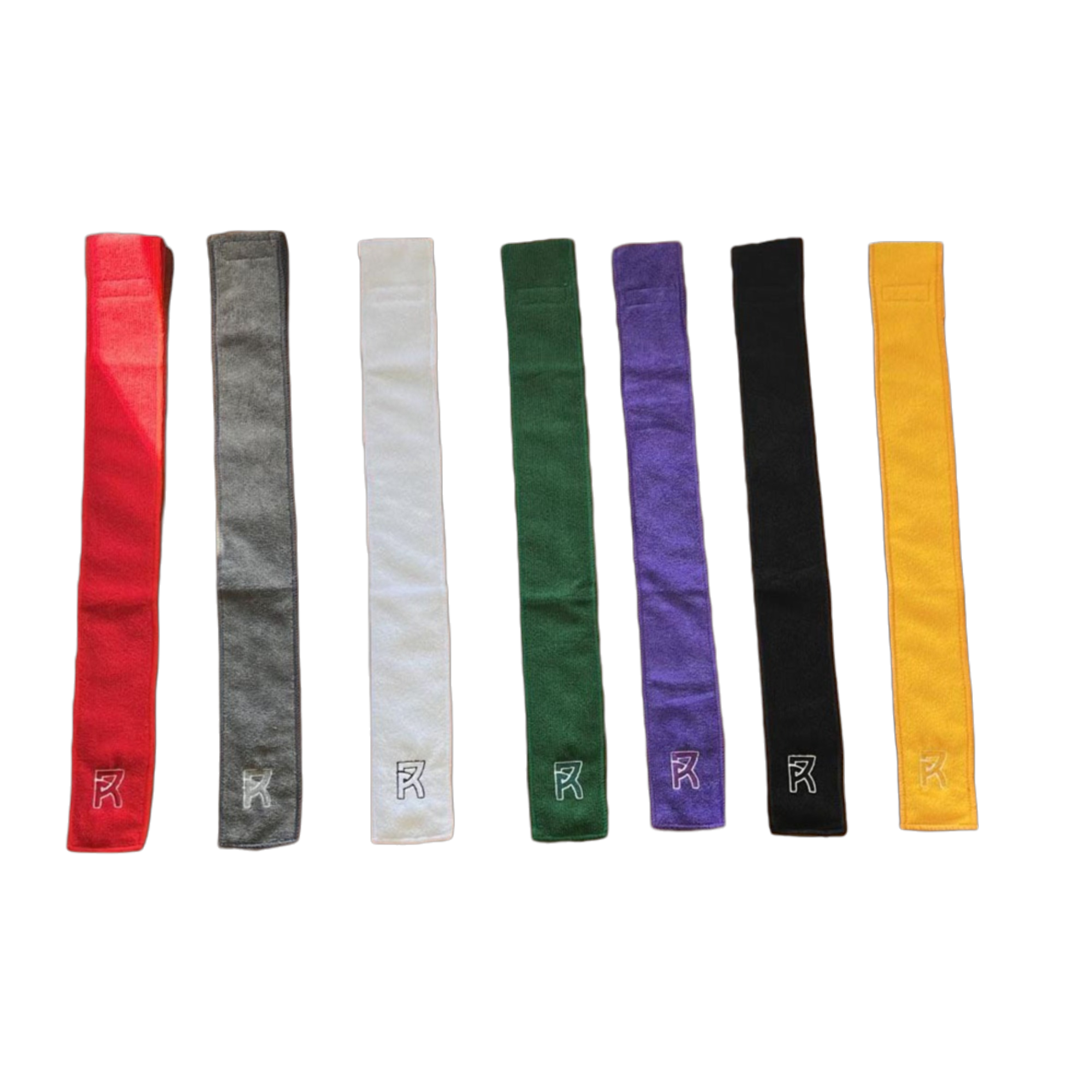 Reyrr Gameday Towels in multiple colors, long and thin microfiber towels with velcro straps for easy belt attachment, super absorbent and lightweight football towels.