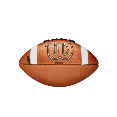Wilson GST 1003 leather football rear view with Light Leather Formula texture
