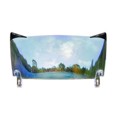 Reyrr VIZU Nordic Sky ultra-wide clear football visor with anti-distortion and UV protection for Riddell Speedflex and Schutt F7 helmets