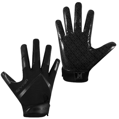 Reyrr Zero gloves black with griptech silicone and breathable nylon for football and floorball use medium size