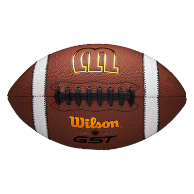 Wilson GST SpeedSkin TDY youth football, laces and sewn stripe