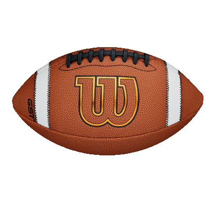 Wilson GST TDS Composite official size football with composite leather cover and double white grip stripes for enhanced control and grip