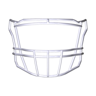 White Riddell SF-2BD Facemask for SpeedFlex helmets with lightweight carbon steel design and wide visibility.