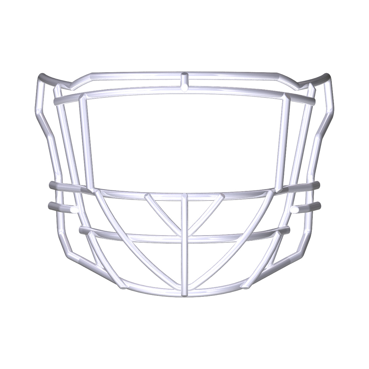 Riddell SF-2EG-TX football faceguard with lightweight tubular steel, compatible with Quick Release technology, designed for linemen, linebackers, and fullbacks.