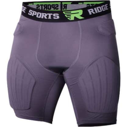 Ridge Girdle compression shorts with integrated hip, thigh, and tailbone padding for impact protection and breathable fabric.