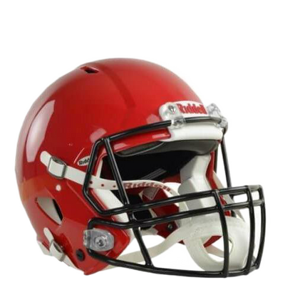 Riddell Speed Icon football helmet in red with black facemask and advanced internal padding system