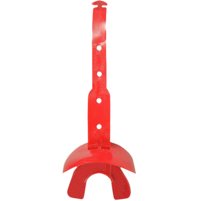 Red Vettex Doubleguard football mouthguard with adjustable strap and lip protection